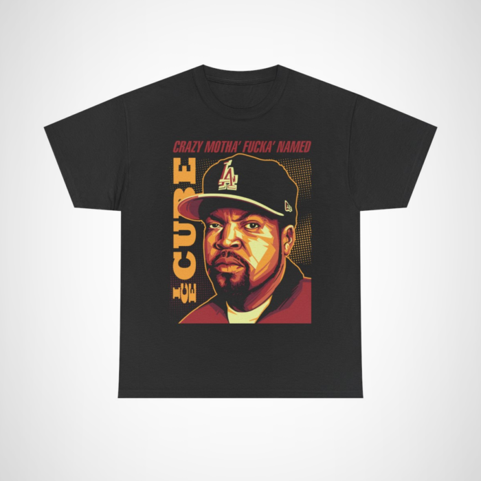 Crazy Motha' Fucka' Named Ice Cube T-Shirt for hip-hop fans Black colour