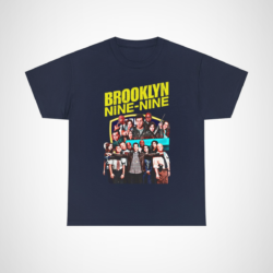 Brooklyn Nine-Nine inspired graphic tee featuring iconic characters Navy colour