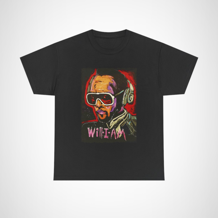 Vibrant Will.I.Am graphic tee featuring artistic design, perfect for music lovers Black colour