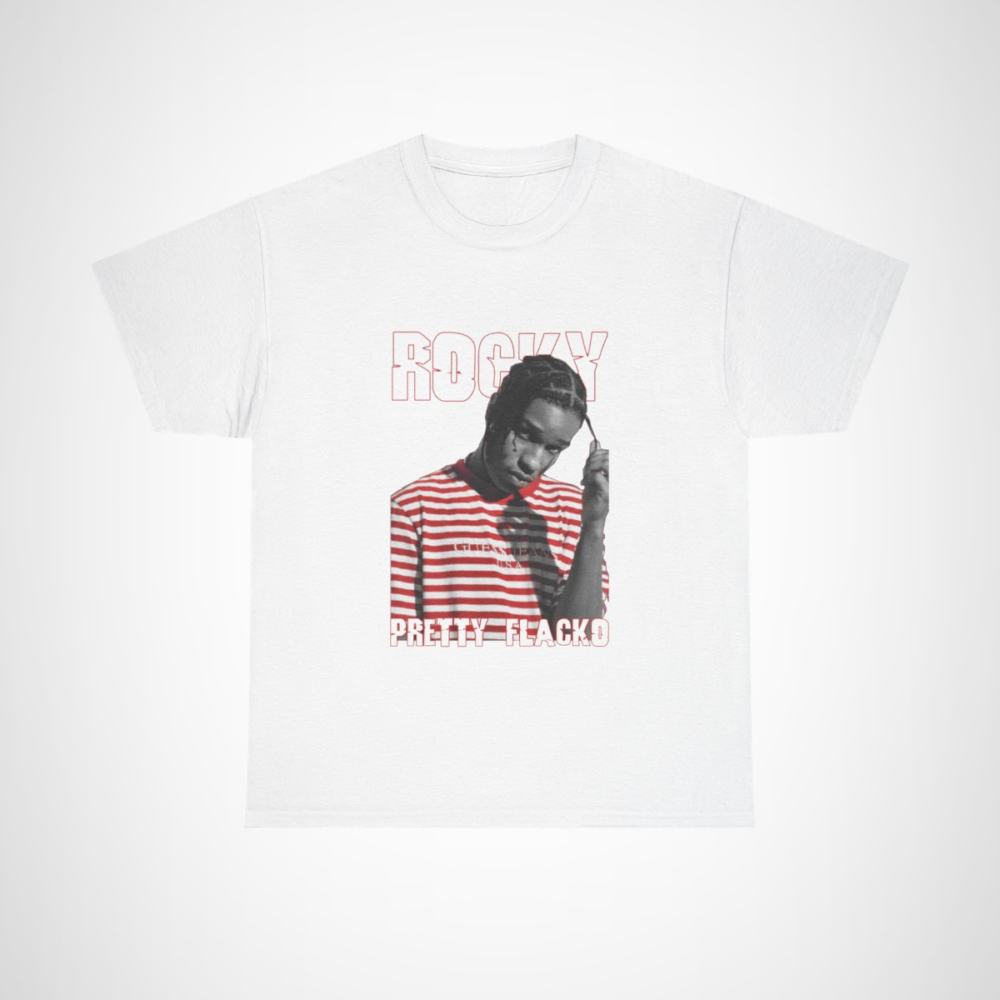 A$AP Rocky Pretty Flacko Graphic Tee featuring hip hop inspired design White colour