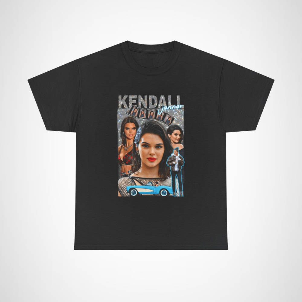 Kendall Jenner Glam T-Shirt featuring pop-art design Black colour