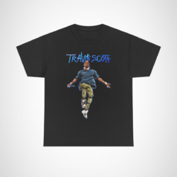 Travis Scott graphic t-shirt showcasing stylish streetwear design Black colour