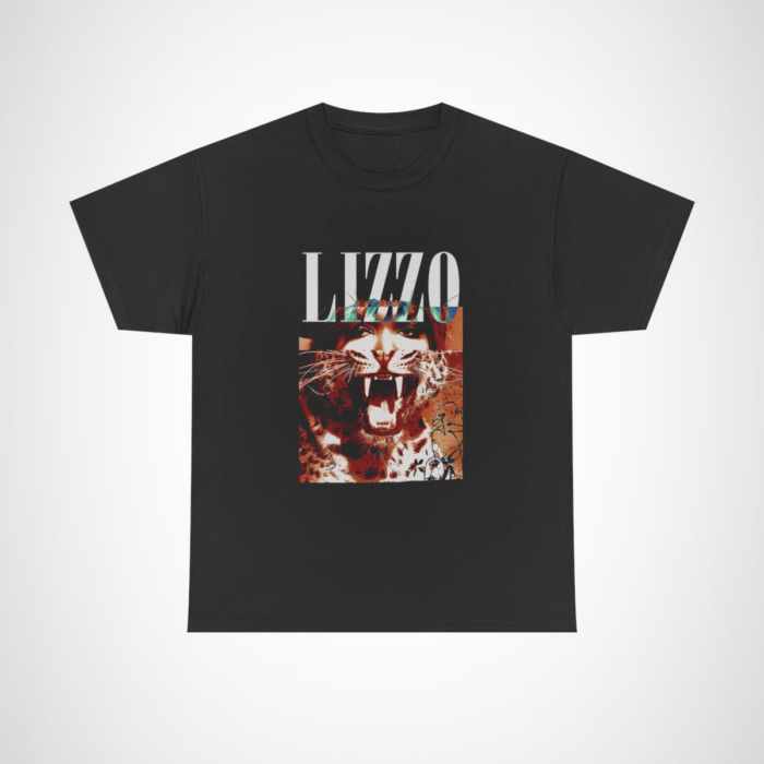 Lizzo Fierce Wildcat Graphic Tee showcasing vibrant design Black colour