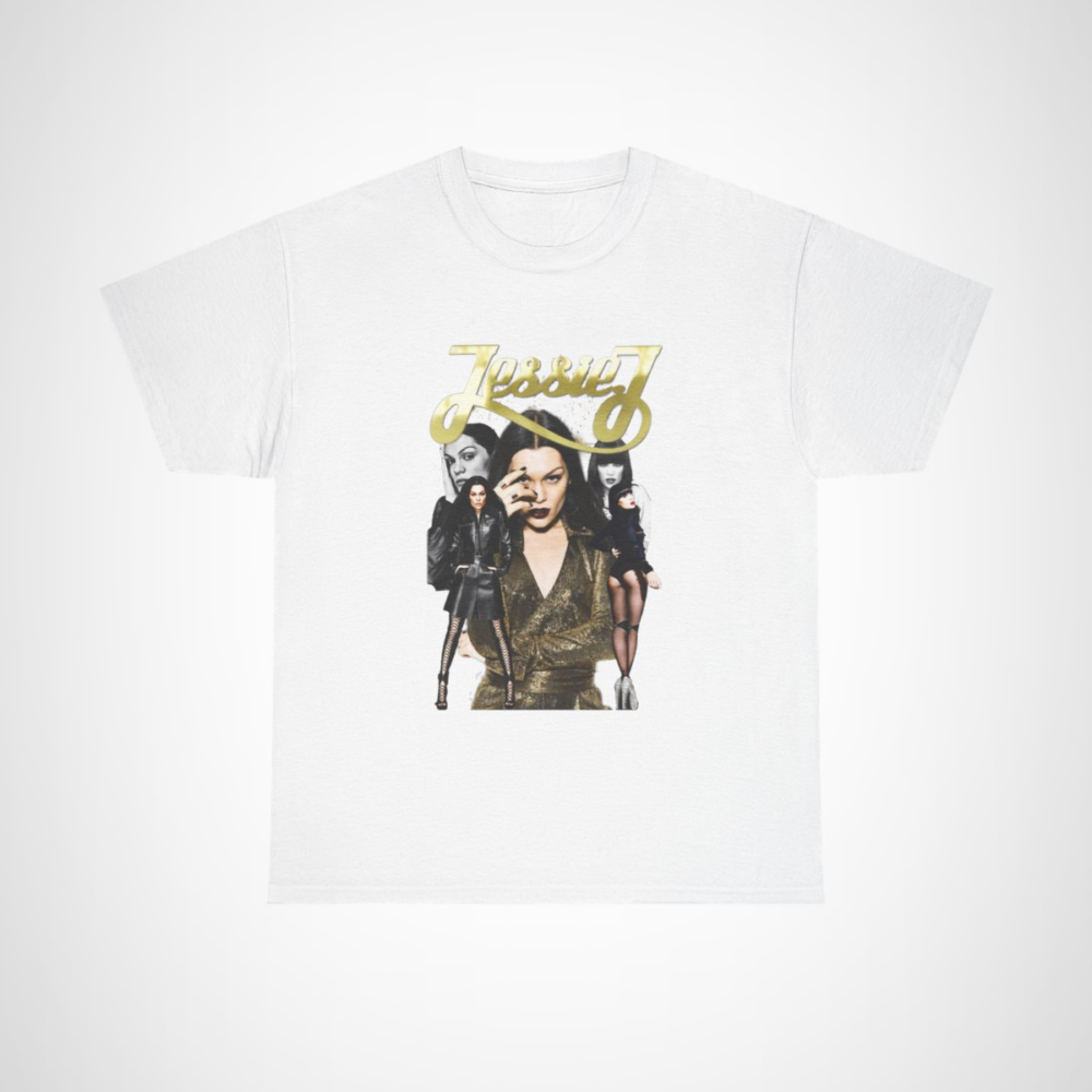 Bold Jessie J graphic tee showcasing iconic music style and artistry White colour