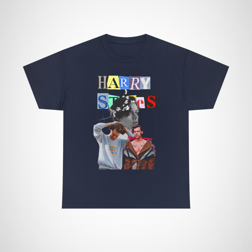 Harry Styles fan t-shirt with vintage design for true fans Navy colour