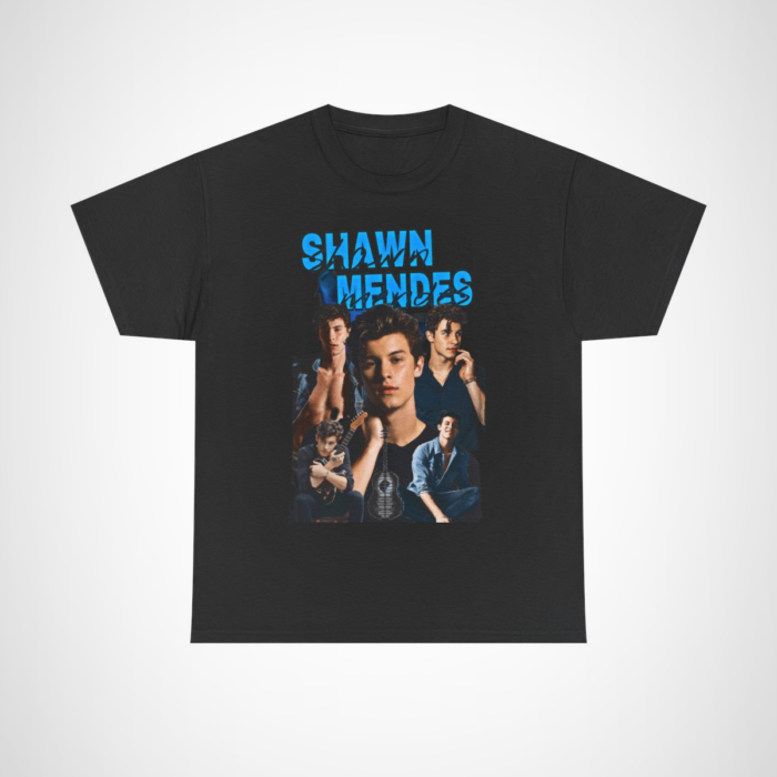 Shawn Mendes Inspired Graphic Tee for Music Lovers Black colour