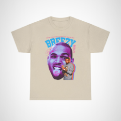 Breezy Vibes T-Shirt showcasing 'You can't be old and wise if you were never young and crazy' design. Sand colour