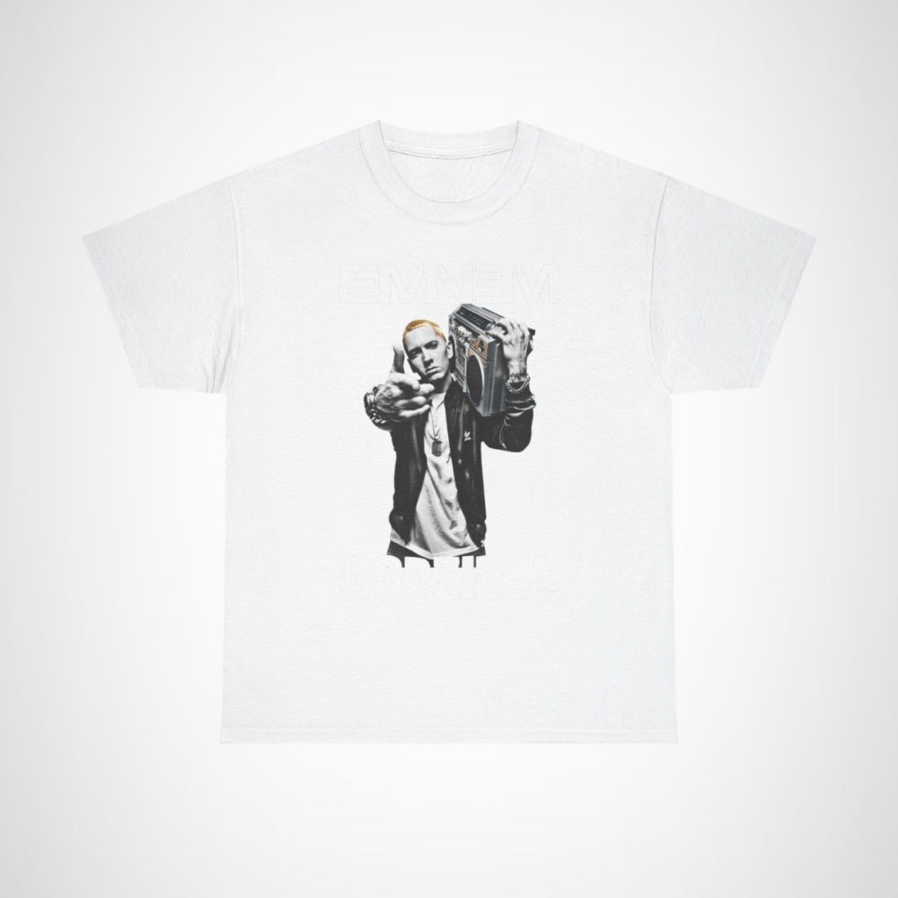 Eminem Godzilla Classic Rap T-Shirt featuring bold graphic design White colour