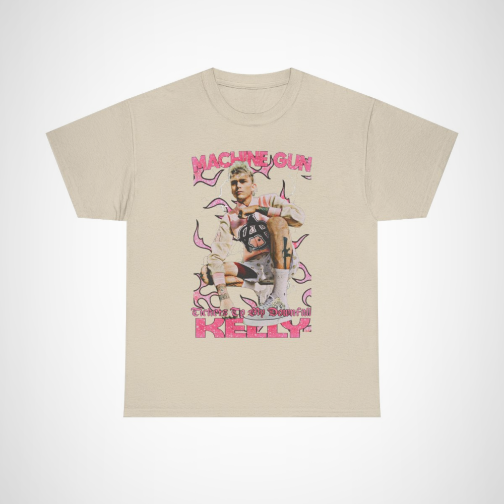 Machine Gun Kelly Tickets To My Downfall T-shirt featuring vibrant graphics Sand colour