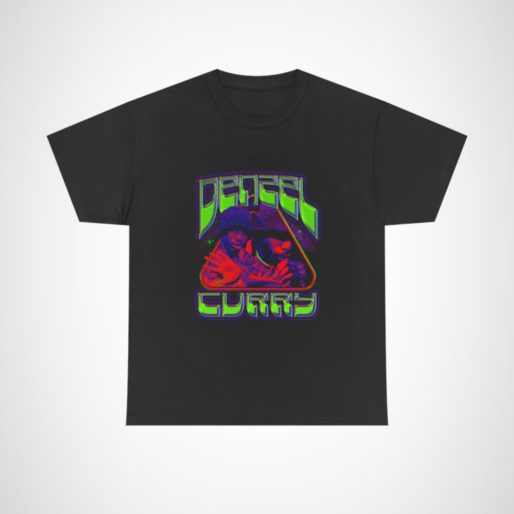 Vintage Chic Duo Graphic Tee featuring a colourful retro graphic design Black colour