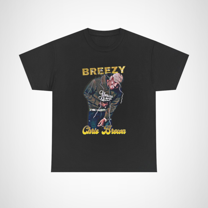 Stylish Chris Brown graphic tee for music fans Black colour