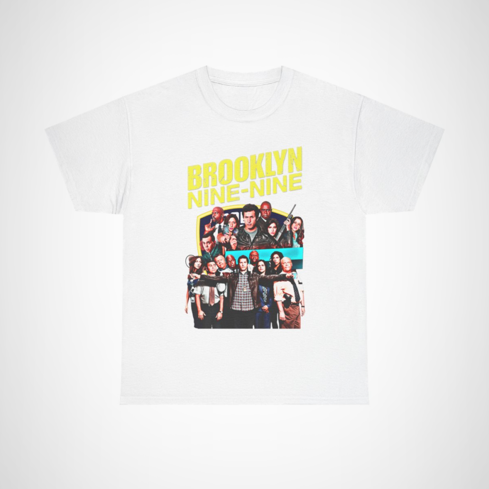 Brooklyn Nine-Nine inspired graphic tee featuring iconic characters White colour