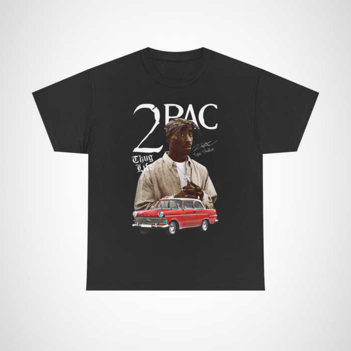 Vintage 2Pac Thug Life T-Shirt featuring iconic hip hop graphics Black colour