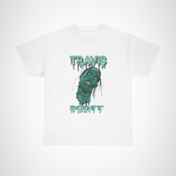 Travis Scott Lightning Graphic Tee with electrifying design and soft fabric White colour