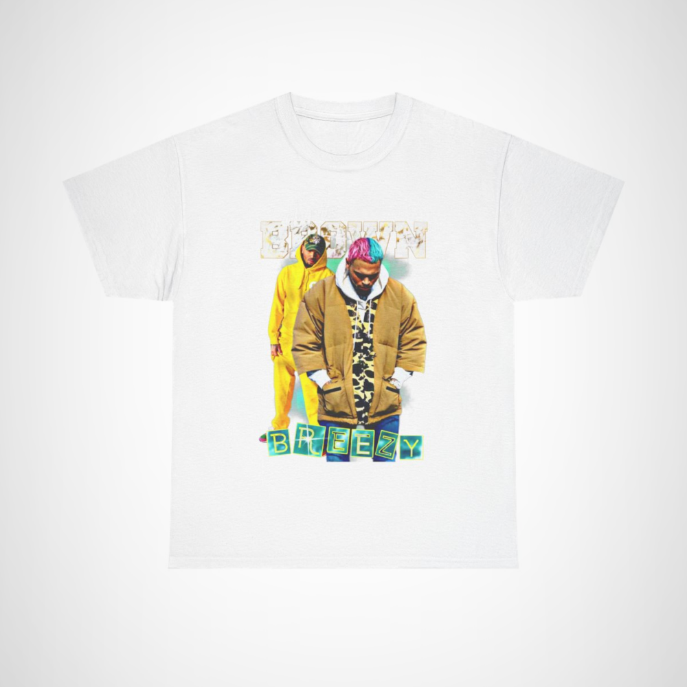 Chris Brown Breezy graphic t-shirt showcasing stylish design and comfortable fit White colour