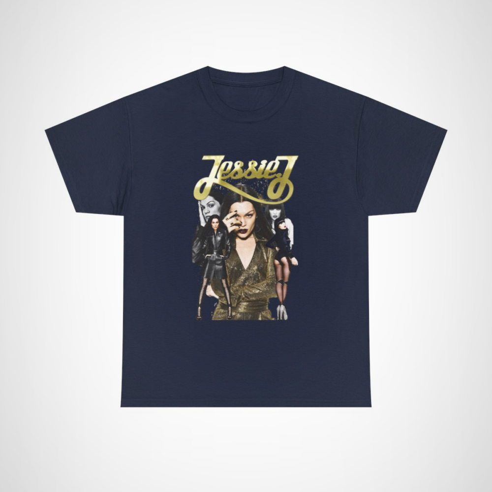 Bold Jessie J graphic tee showcasing iconic music style and artistry Navy colour