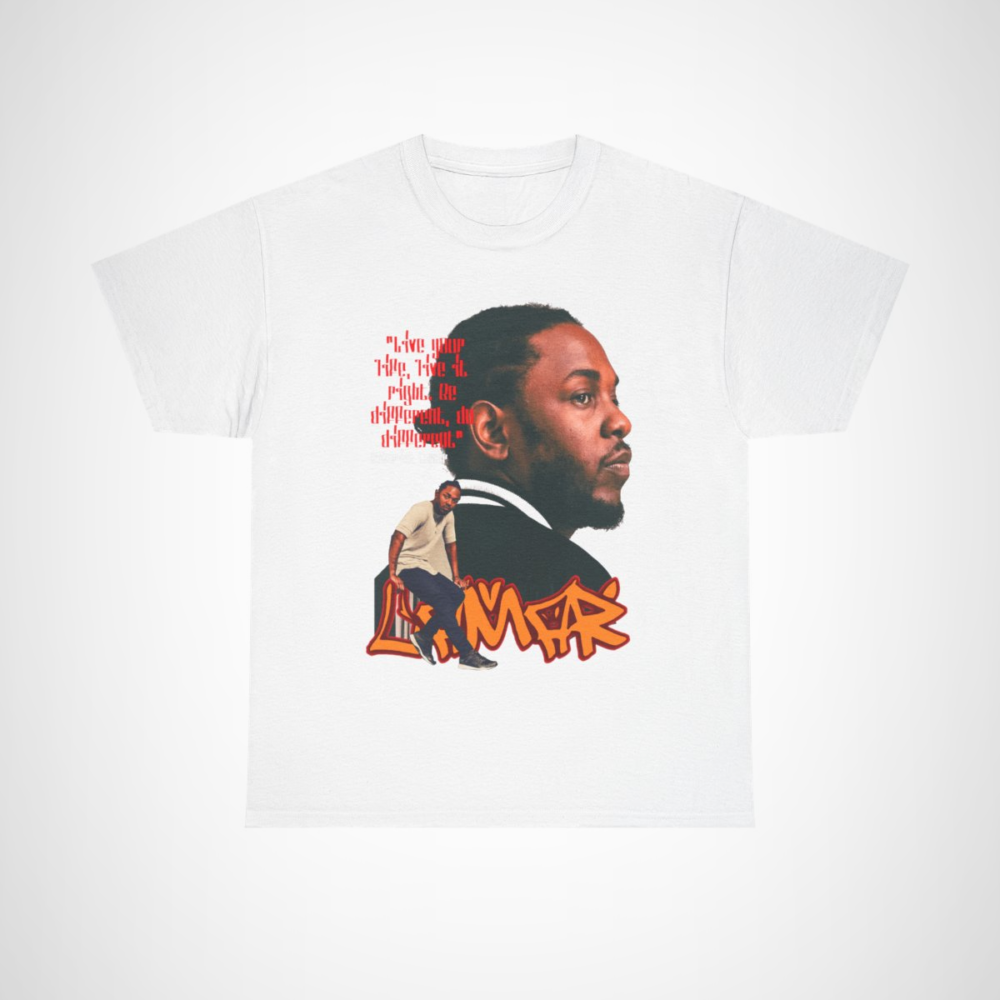 Kendrick Lamar inspired t-shirt with motivational quote design White colour