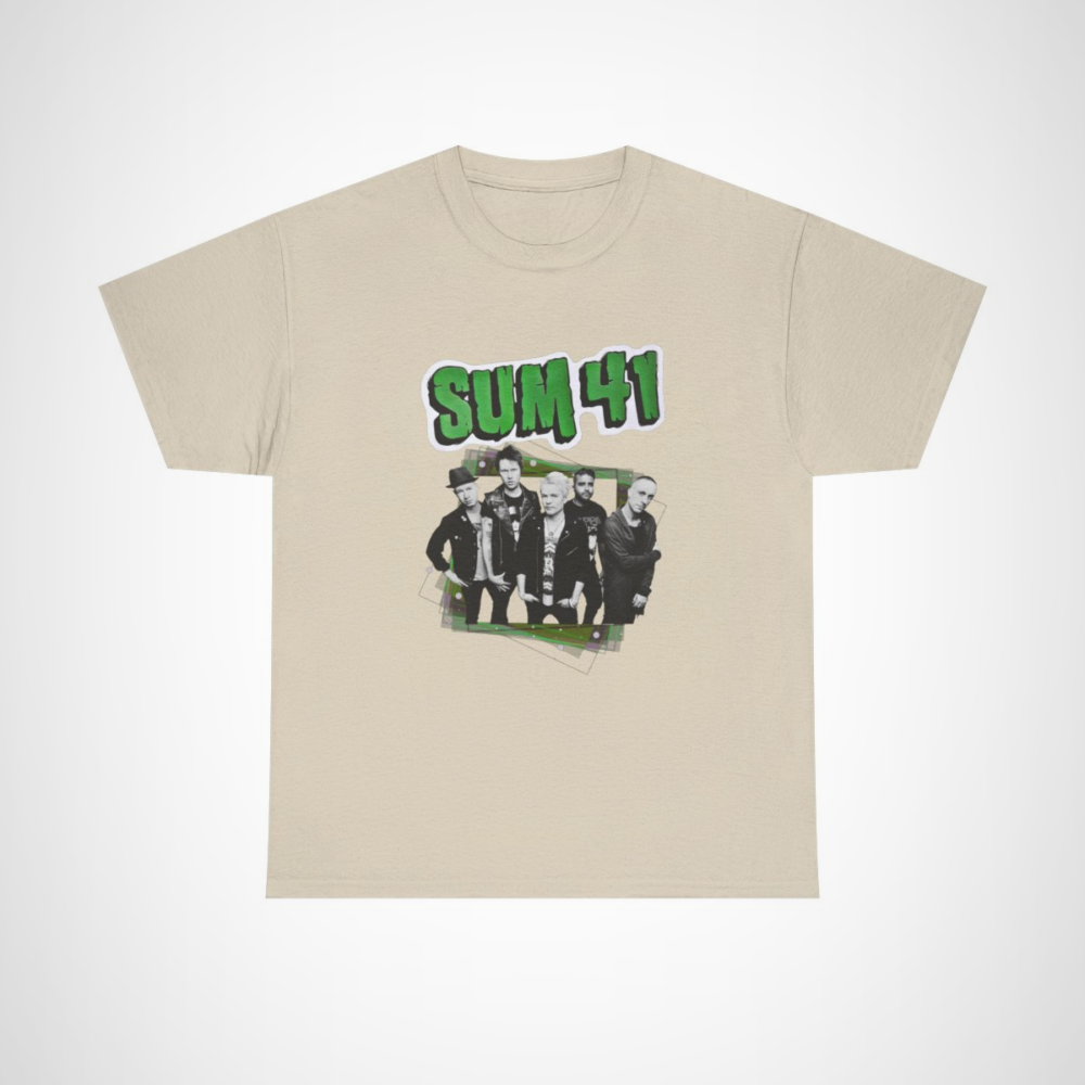 SUM 41 Band Graphic Tee - Stylish and Comfortable for Music Lovers Sand colour