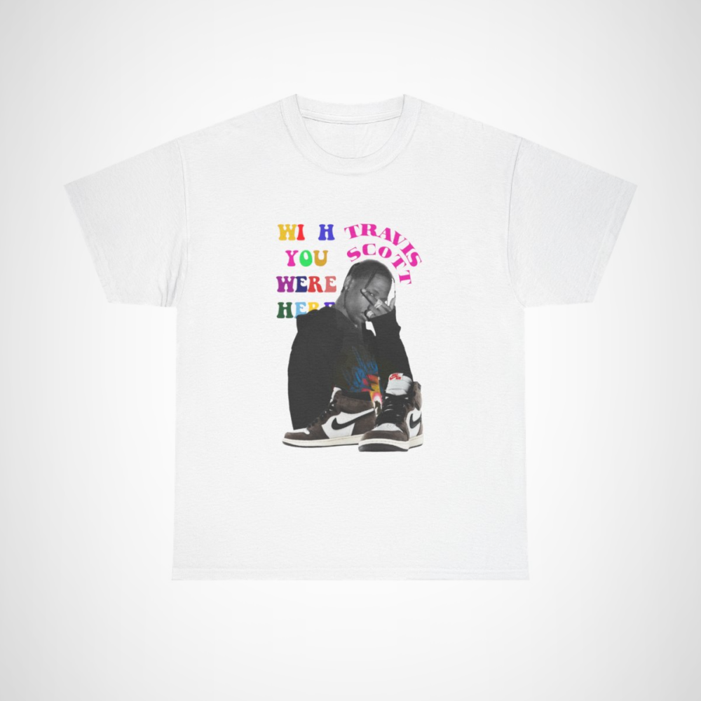 Travis Scott Wish You Were Here T-Shirt with bold graphics White colour