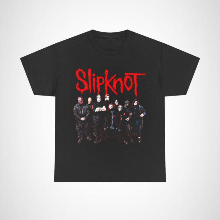 Slipknot band t-shirt featuring iconic band design, perfect for heavy metal fans Black colour