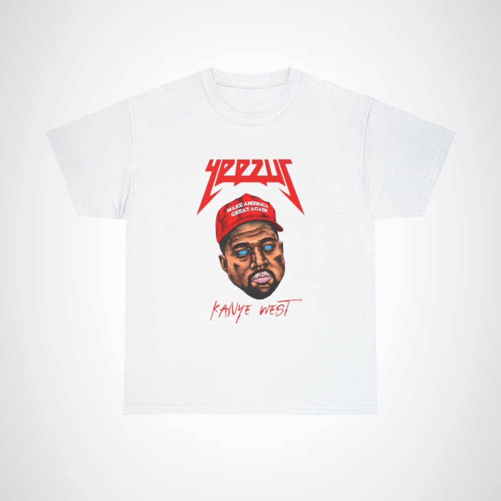 YEEZUS Kanye West 'Make America Great Again' T-Shirt featuring bold illustration and unique design White colour
