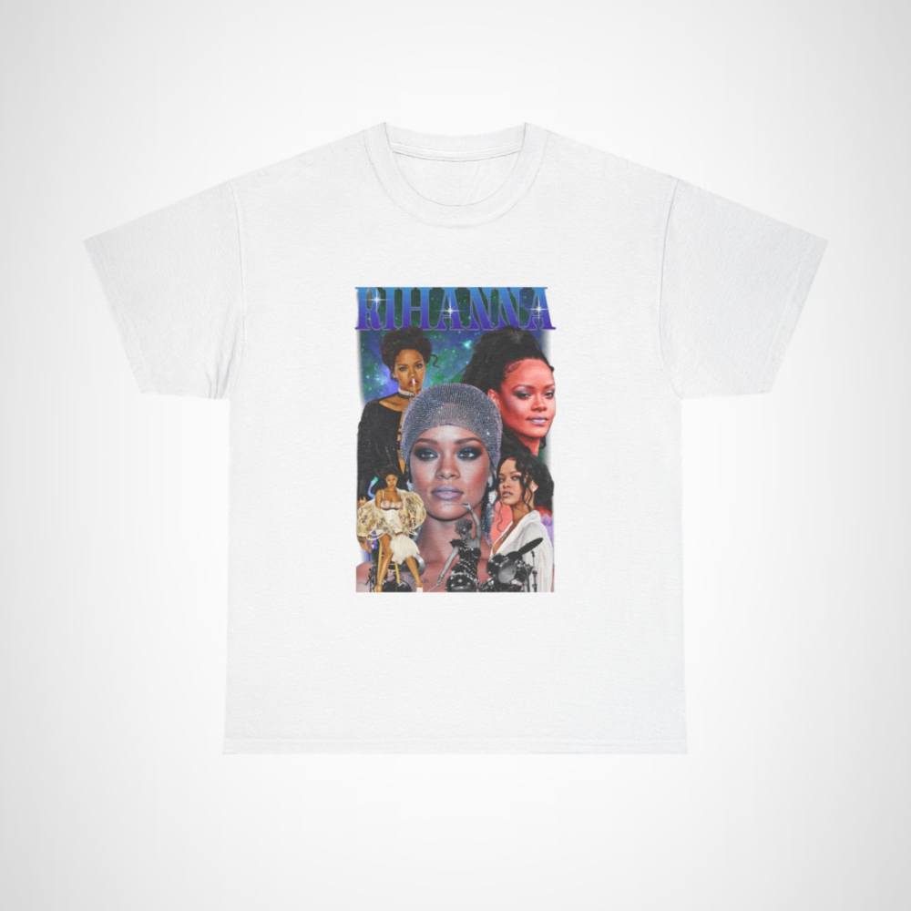 Exclusive Rihanna Collage T-Shirt for music fans White colour