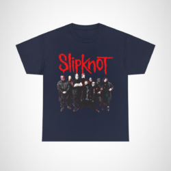 Slipknot band t-shirt featuring iconic band design, perfect for heavy metal fans Navy colour