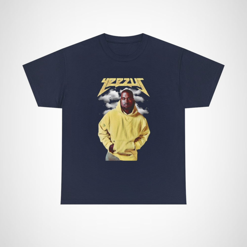 Yeezus Inspired Hoodie showcasing bold design and comfortable fit Navy colour