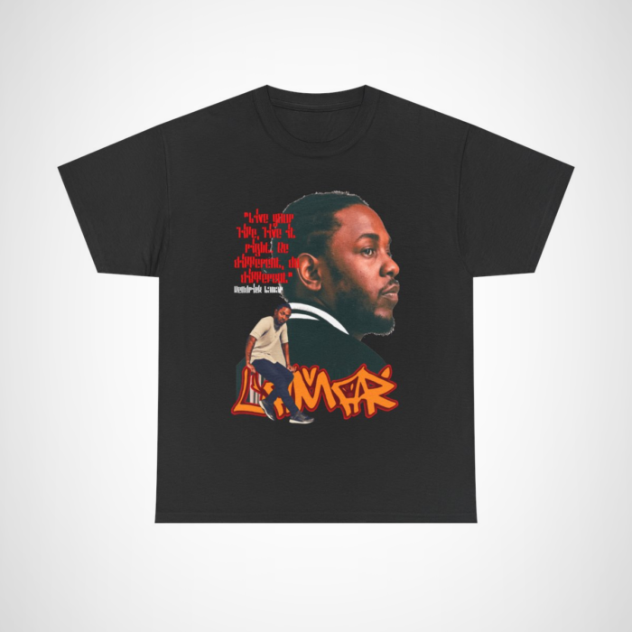 Kendrick Lamar inspired t-shirt with motivational quote design Black colour