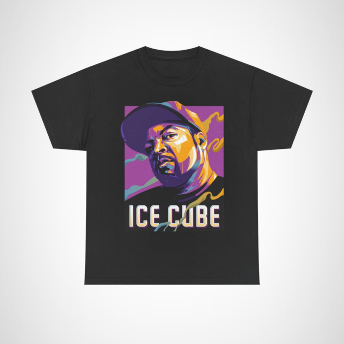 Ice Cube graphic t-shirt for music lovers showcasing vibrant design Black colour