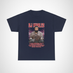 DJ Khaled Music Lovers T-Shirt with bold graphics and vibrant design Navy colour