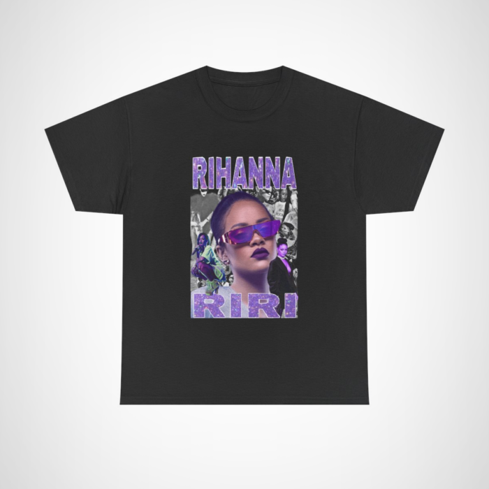 Rihanna RIRI Glam Graphic Tee showcasing vibrant design and comfortable fit Black colour