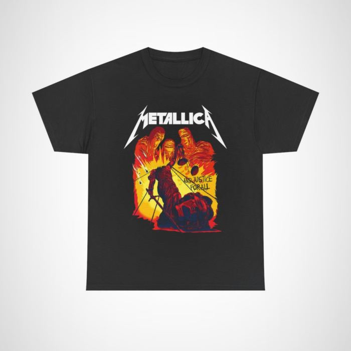 Vintage Metallica And Justice For All T-Shirt featuring album artwork Black colour