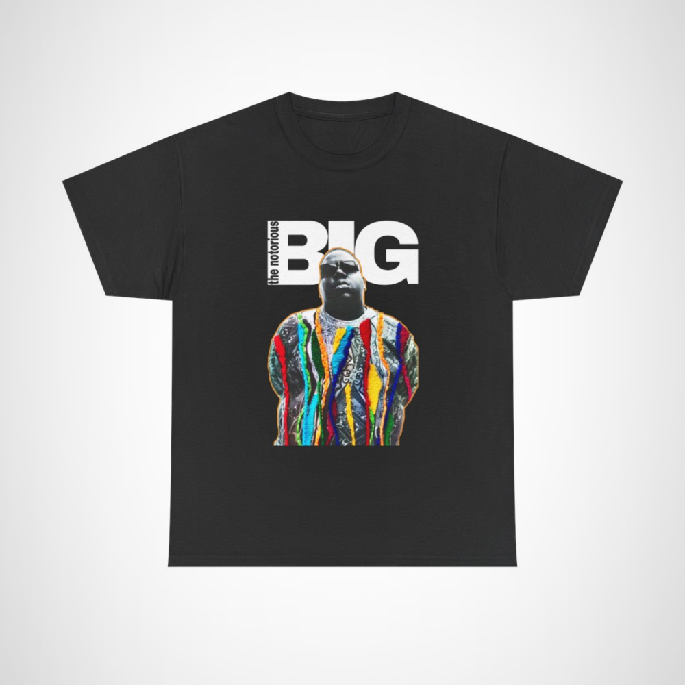 Colourful Tribute T-Shirt featuring The Notorious BIG in a unique design Black colour