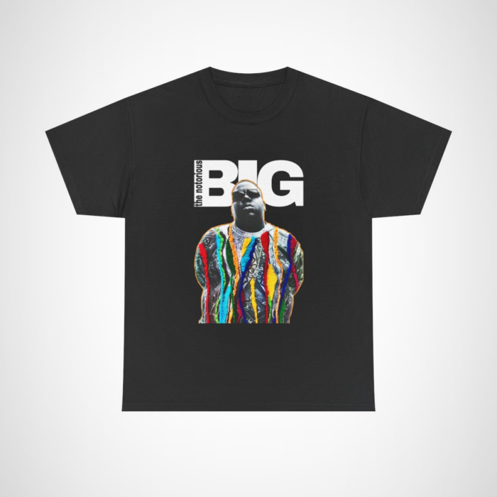 Colourful Tribute T-Shirt featuring The Notorious BIG in a unique design Black colour