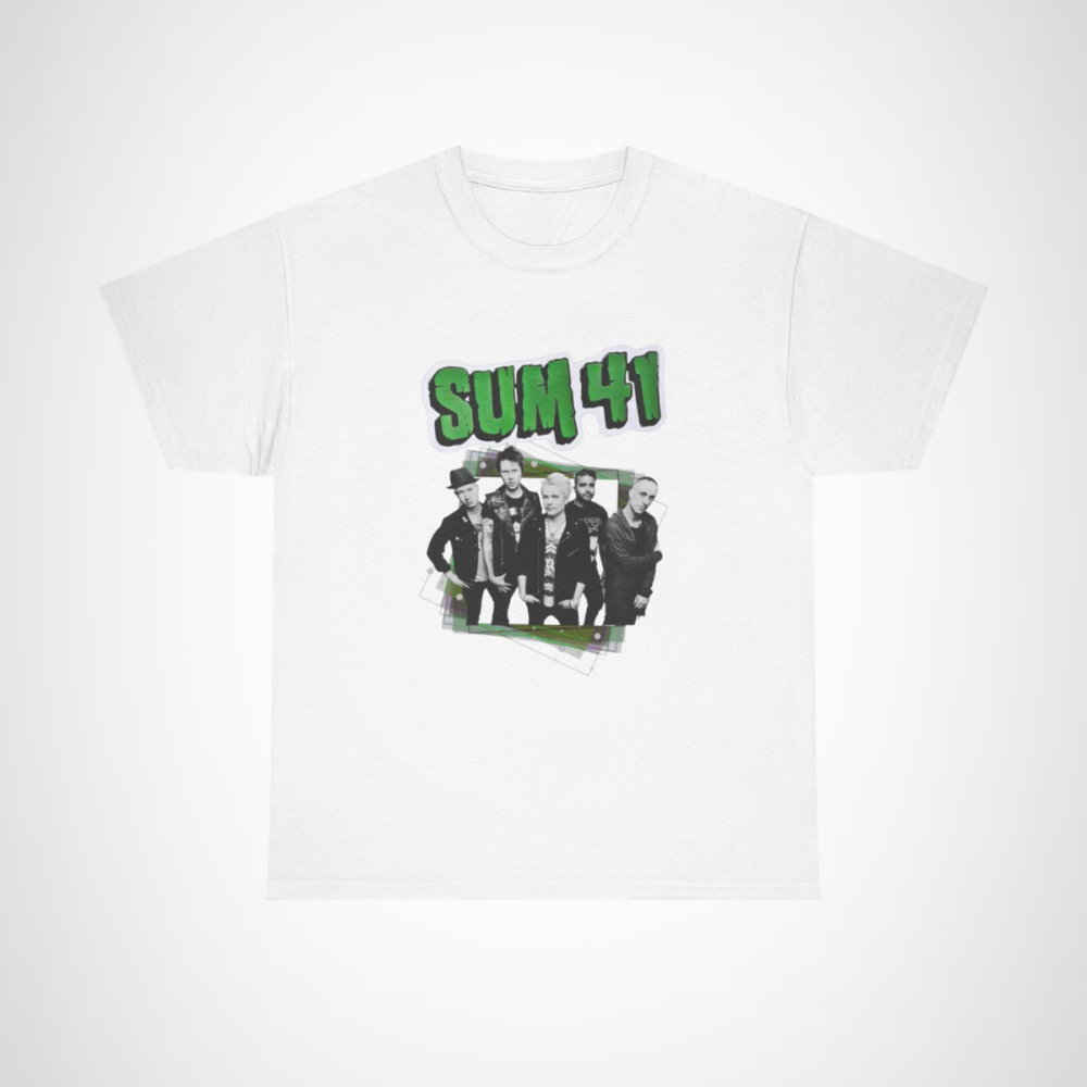 SUM 41 Band Graphic Tee - Stylish and Comfortable for Music Lovers White colour