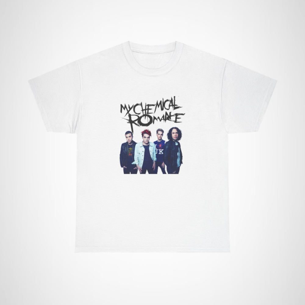 My Chemical Romance band tee showcasing a bold design for rock music fans White colour