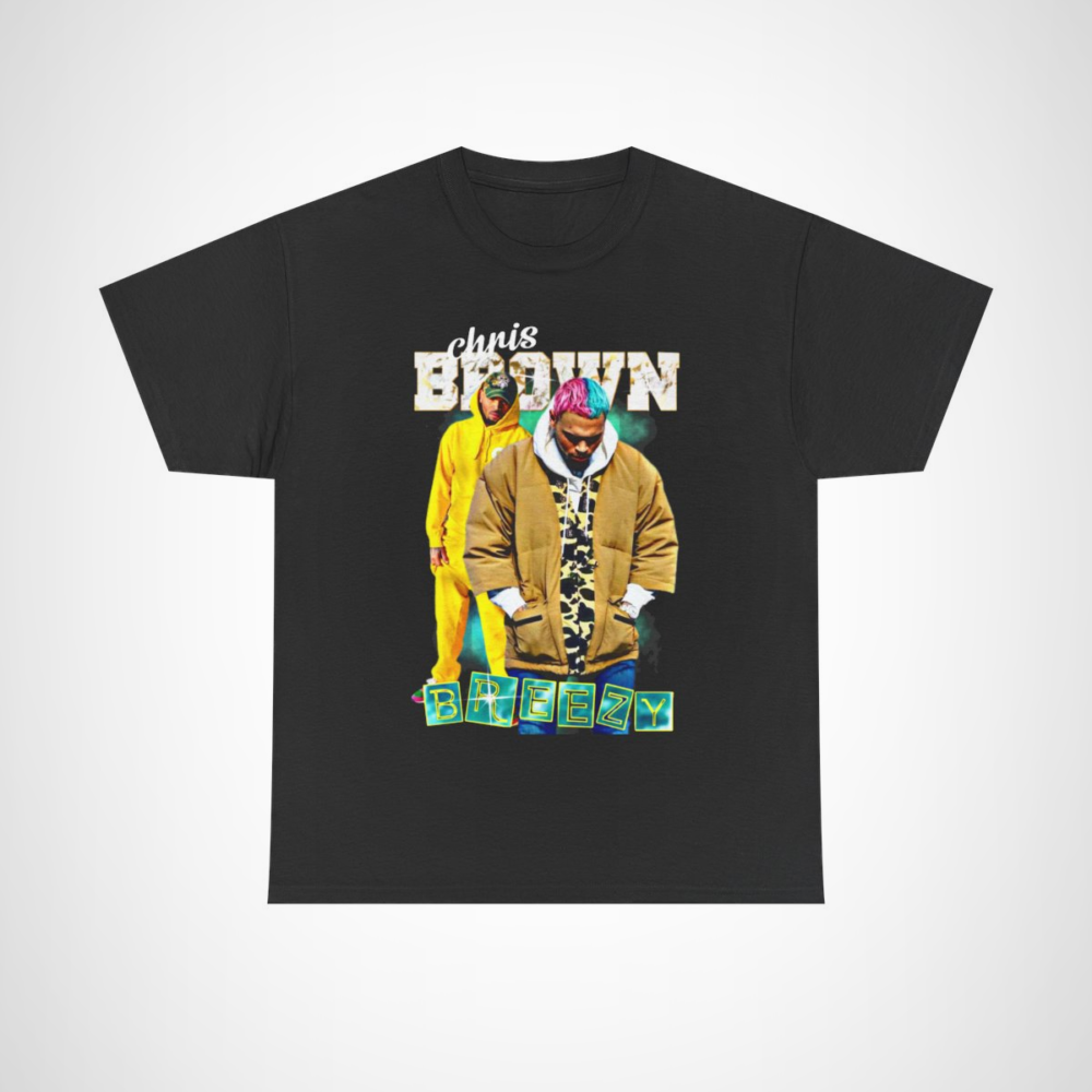 Chris Brown Breezy graphic t-shirt showcasing stylish design and comfortable fit Black colour