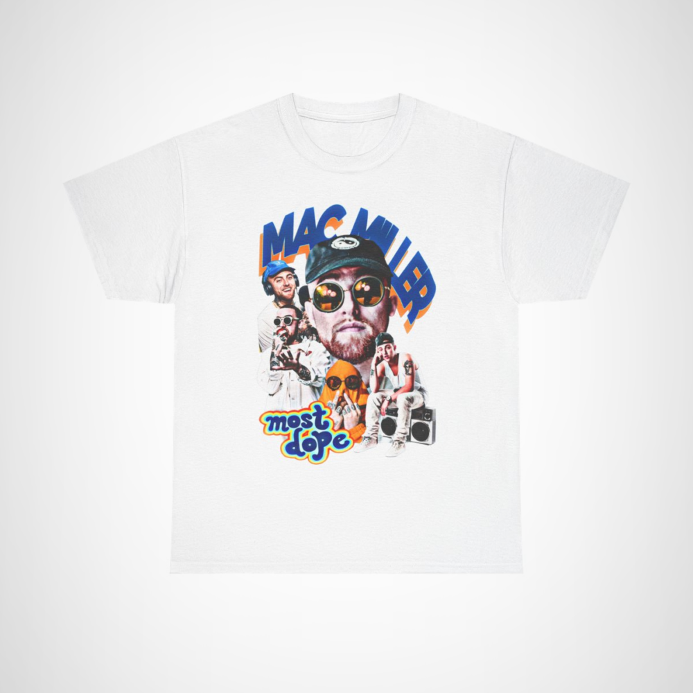 Mac Miller Most Dope Tribute T-Shirt for fans, celebrating hip-hop culture White colour