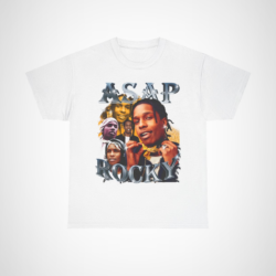 Retro A$AP Rocky T-Shirt featuring vibrant graphics and stylish design White colour