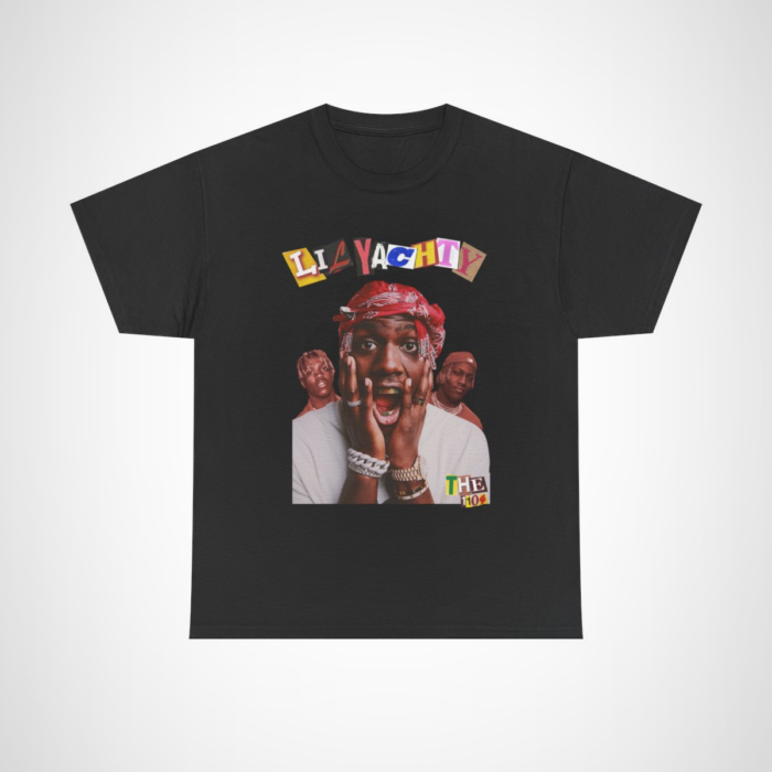 Lil Yachty inspired graphic tee showcasing vibrant design Black colour