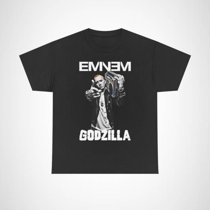 Eminem Godzilla Classic Rap T-Shirt featuring bold graphic design Black colour