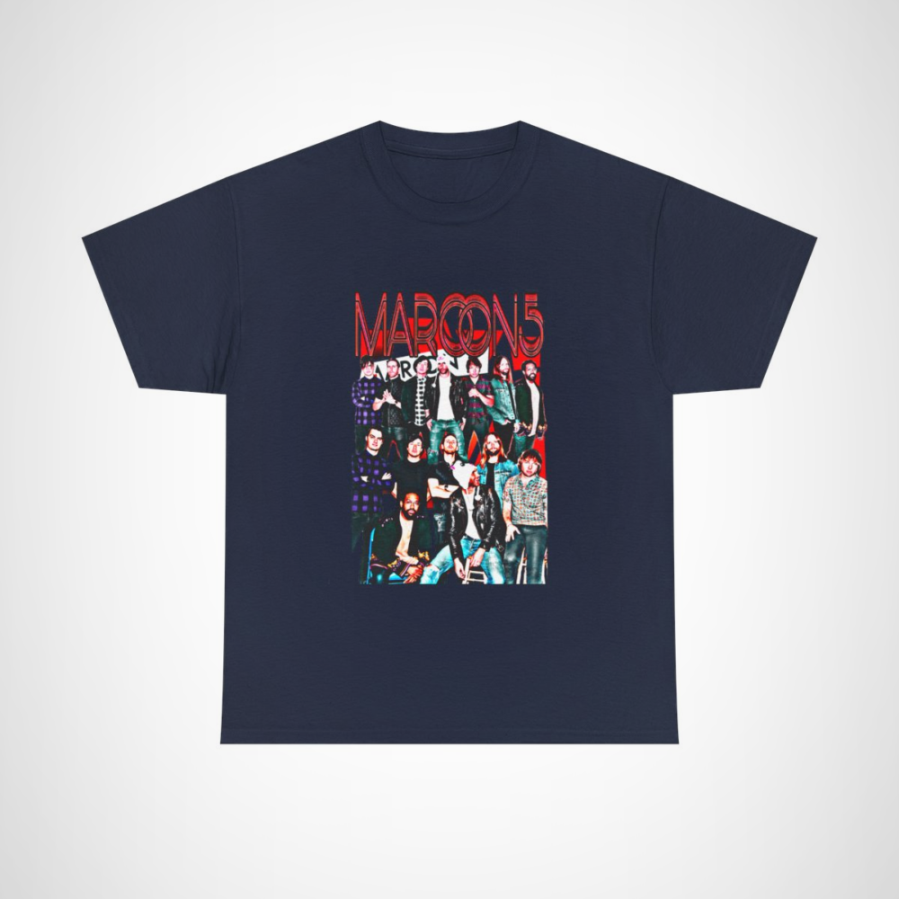 Vintage Maroon 5 T-Shirt with vibrant graphic for music fans Navy colour