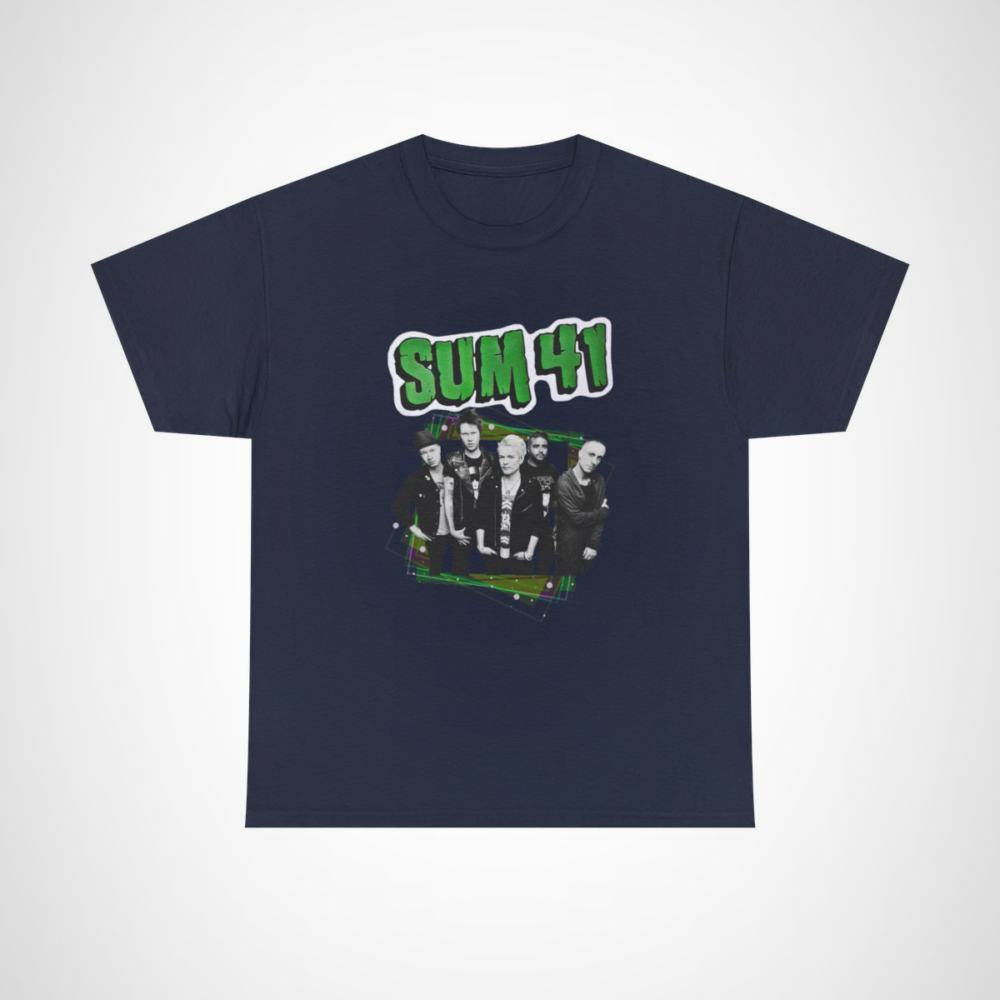 SUM 41 Band Graphic Tee - Stylish and Comfortable for Music Lovers Navy colour