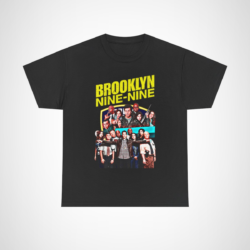 Brooklyn Nine-Nine inspired graphic tee featuring iconic characters Black colour