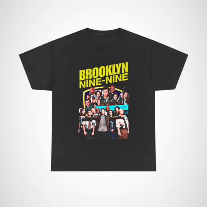 Brooklyn Nine-Nine inspired graphic tee featuring iconic characters Black colour