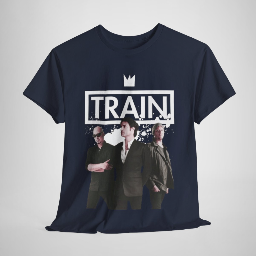 Train band graphic tee for music lovers