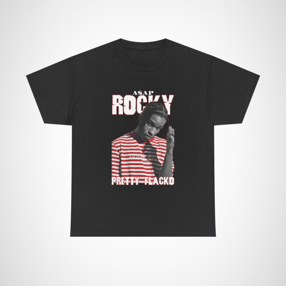 A$AP Rocky Pretty Flacko Graphic Tee featuring hip hop inspired design Black colour