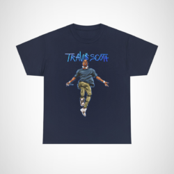 Travis Scott graphic t-shirt showcasing stylish streetwear design Navy colour