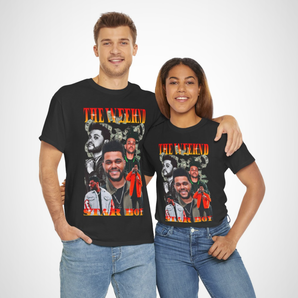The Weeknd Star Boy Music Inspired T-Shirt showcasing unique design and high-quality material